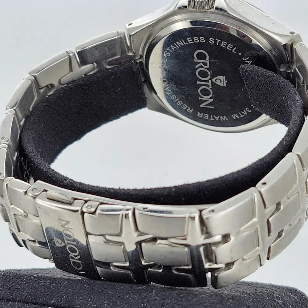 Croton Stainless Steel Quartz Men's Watch Japan Movement Water Resistant